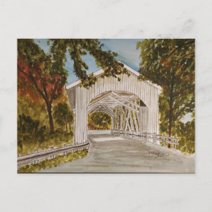 Carte postale Pont Couvert Blanc