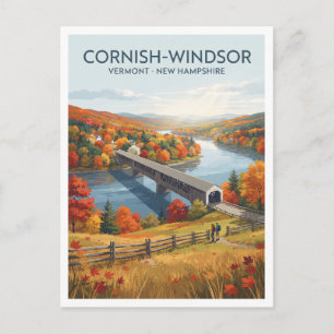 Carte Postale Pont couvert de Cornish-Windsor Vermont Travel