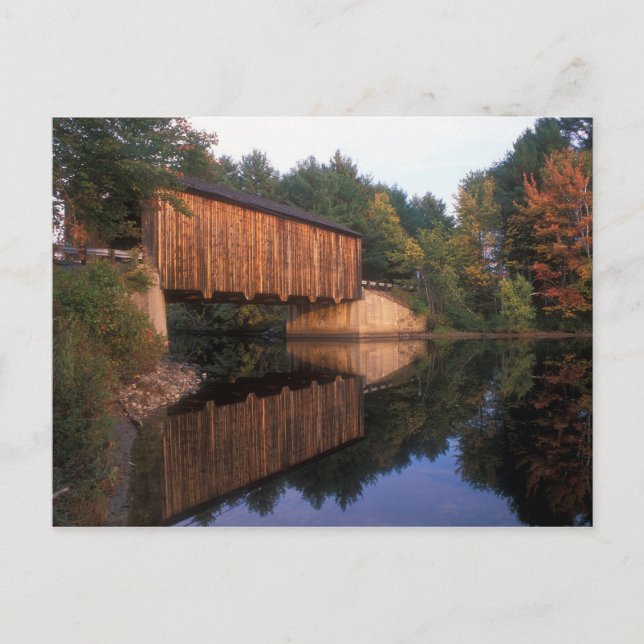 Carte Postale Pont couvert de Greenfield New Hampshire (Devant)