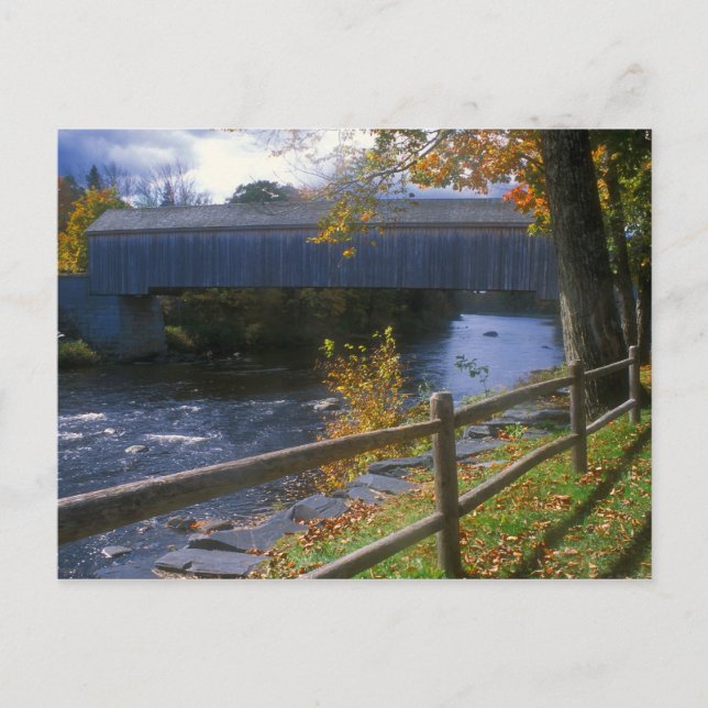 Carte Postale Pont couvert de Lowes Guilford Sangerville Maine (Devant)