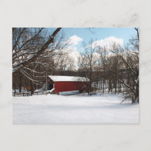 Carte Postale Pont couvert en hiver
