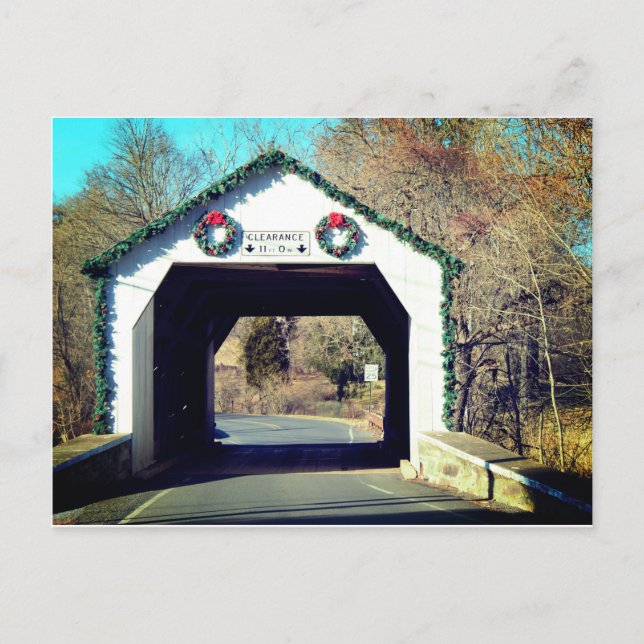 Carte Postale Pont couvert Erwinna (Devant)