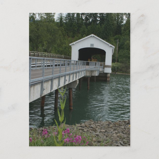 Carte Postale Pont couvert Lowell (Devant)