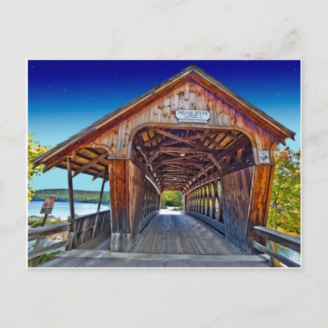 Carte Postale Pont couvert | Squam River Bridge, Ashland, NH (Devant)