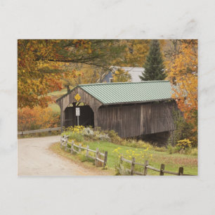 Carte Postale Pont couvert, Vermont, États-Unis