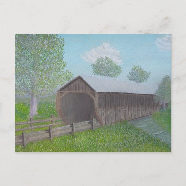 Carte Postale Pont couvert vintage (Devant)