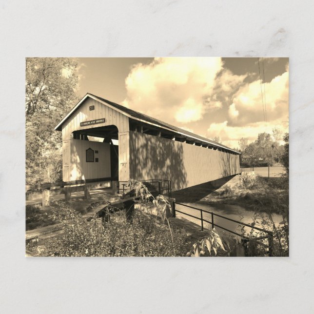 Carte Postale Pont couvert vintage (Devant)