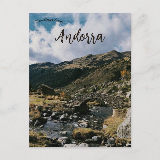 Carte Postale Pont dans la vallée d'Incles d'Andorre (Devant)