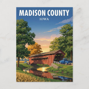 Carte Postale Pont dans le comté de Madison Iowa Travel
