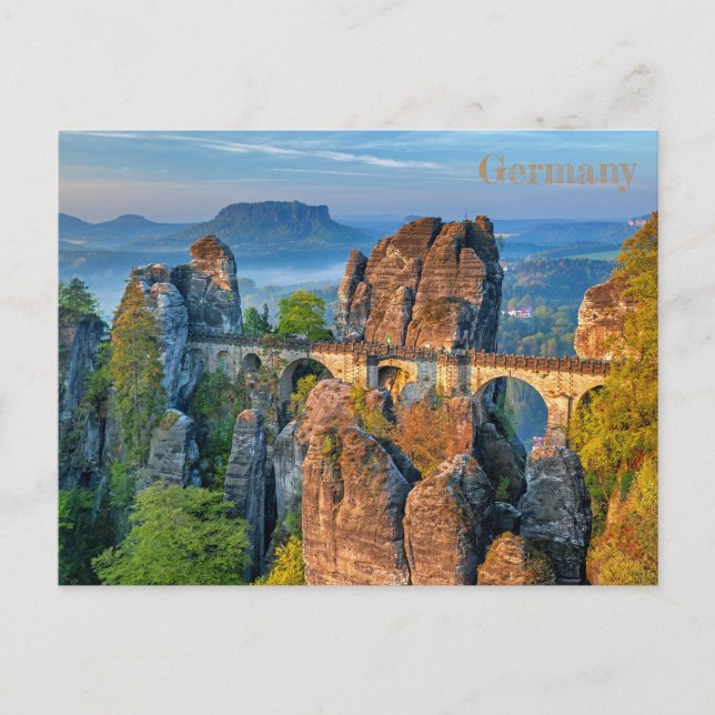 carte postale Pont de Bastei en Allemagne (Devant)