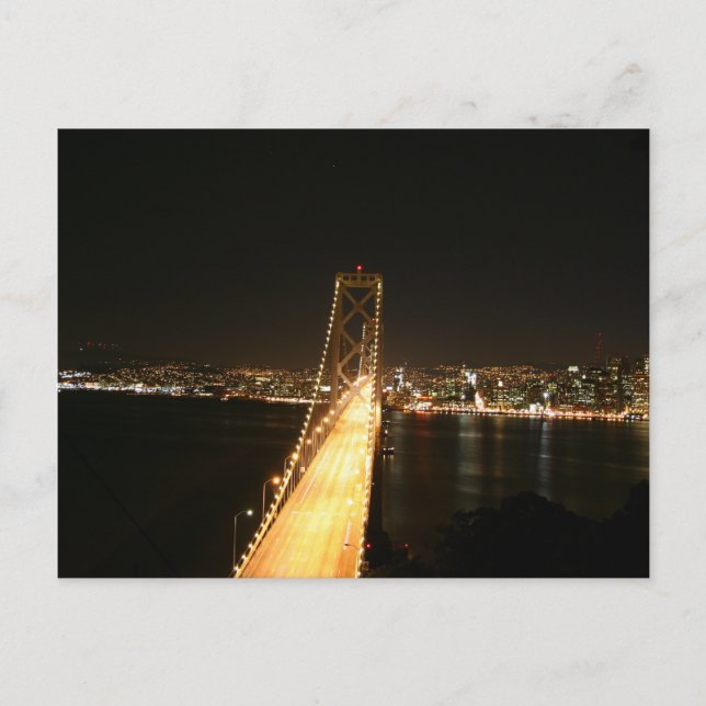 Carte Postale Pont de Bay la nuit (Devant)