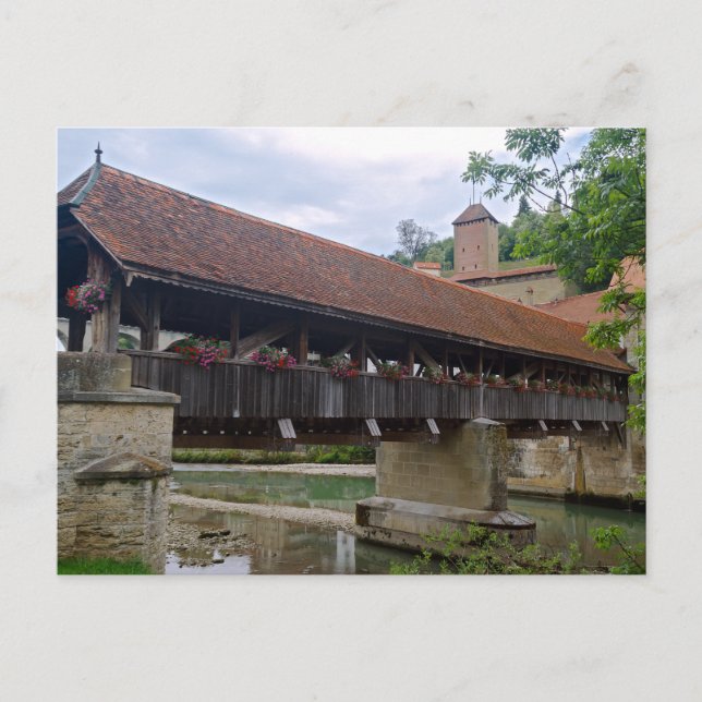 Carte Postale Pont de Berne, Fribourg, Suisse (Devant)