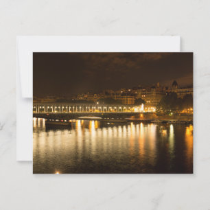 Carte Postale Pont de Bir-Hakeim à Paris la nuit