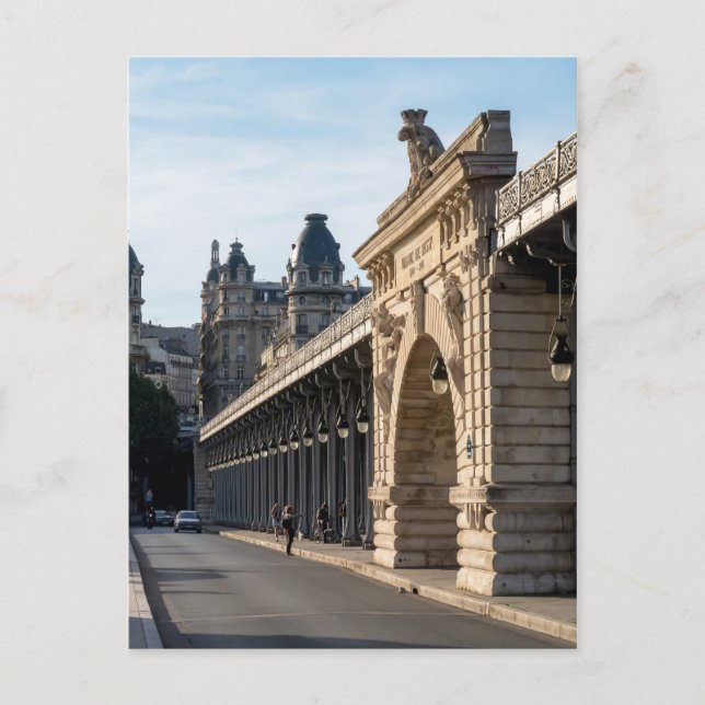 Carte Postale Pont de Bir-Hakeim sur la Seine - Paris, France (Devant)