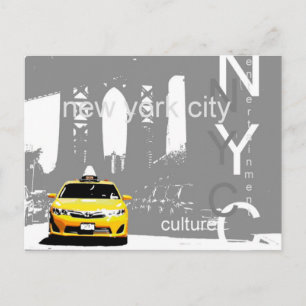 Carte Postale Pont de Brooklyn Nyc New York City Taxi Jaune
