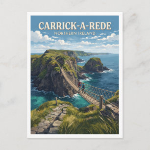 Carte Postale Pont de corde de Carrick-a-Rede Ballintoy