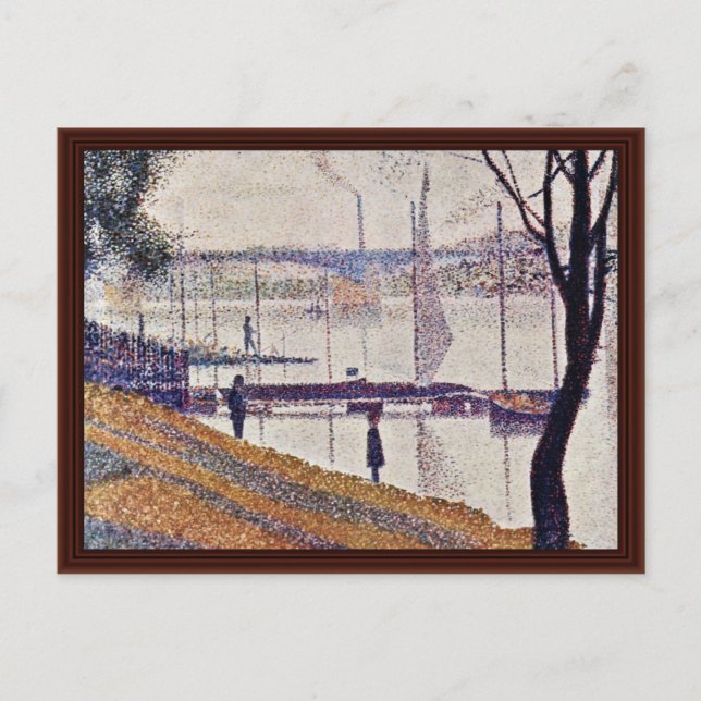 Carte Postale Pont De Courbevoie Par Seurat Georges (Devant)