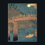 Carte Postale Pont de Kyoto au clair de lune<br><div class="desc">Pont de Kyoto au clair de lune,  de la série '100 Views of Famous Place in Edo',  pub. 1855,  | par Ando ou Utagawa Hiroshige | Lieu de l'art : Victoria & Albert Museum,  Londres,  Royaume-Uni | Artiste japonais | Numéro de collection d'images : BAL1439</div>