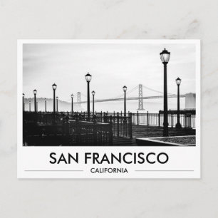 Carte Postale Pont de la baie de San Francisco Embarcadero Noir 