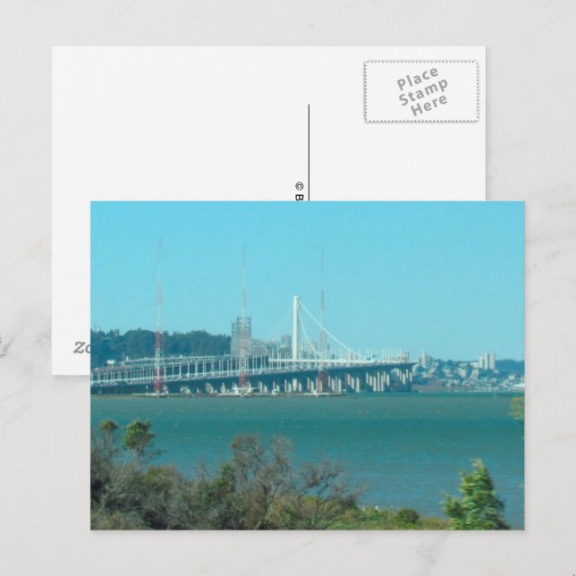 Carte postale - Pont de la baie d'Oakland (Devant / Derrière)
