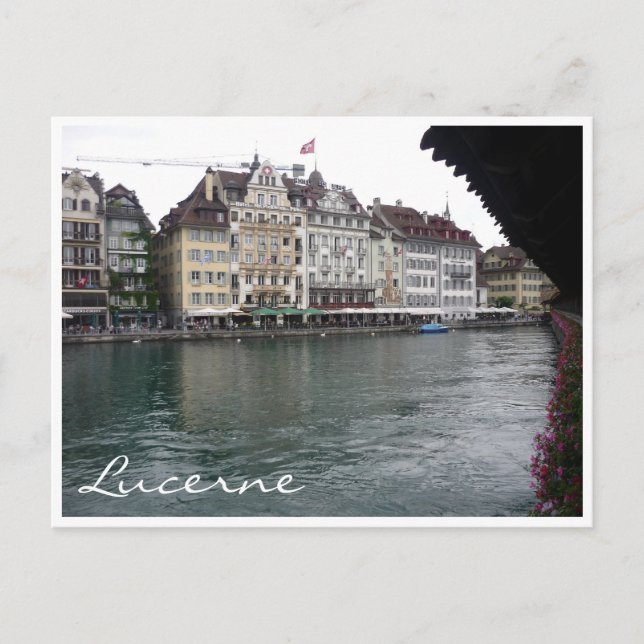 Carte Postale pont de la chapelle de Lucerne (Devant)
