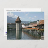 Carte Postale Pont de la Chapelle, Lucerne, Suisse (Devant / Derrière)