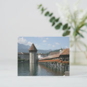 Carte Postale Pont de la Chapelle, Lucerne, Suisse (Debout devant)