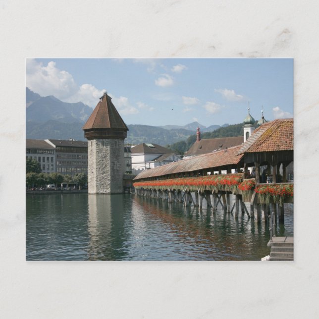 Carte Postale Pont de la Chapelle, Lucerne, Suisse (Devant)