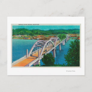 Carte Postale Pont de la rivière Umpqua à Reedsport, Oregon