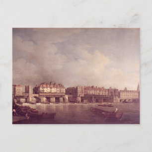 Carte Postale Pont de Londres avant la modification en 1757