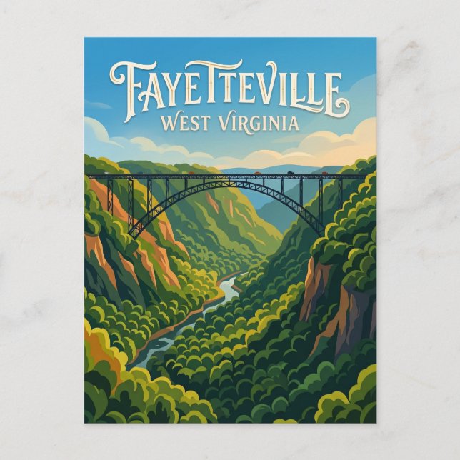 Carte Postale Pont de New River Gorge USA (Devant)