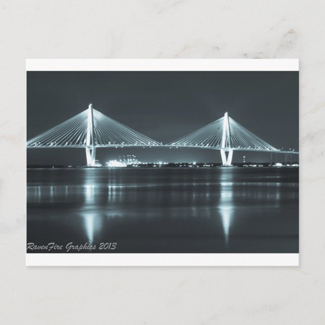 Carte Postale Pont de nuit (Devant)