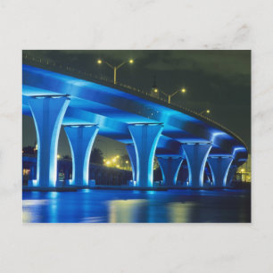 Carte Postale Pont de nuit au port de Miami, Floride