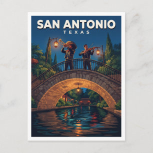 Carte Postale Pont de pierre de San Antonio River Walk Texas Sou