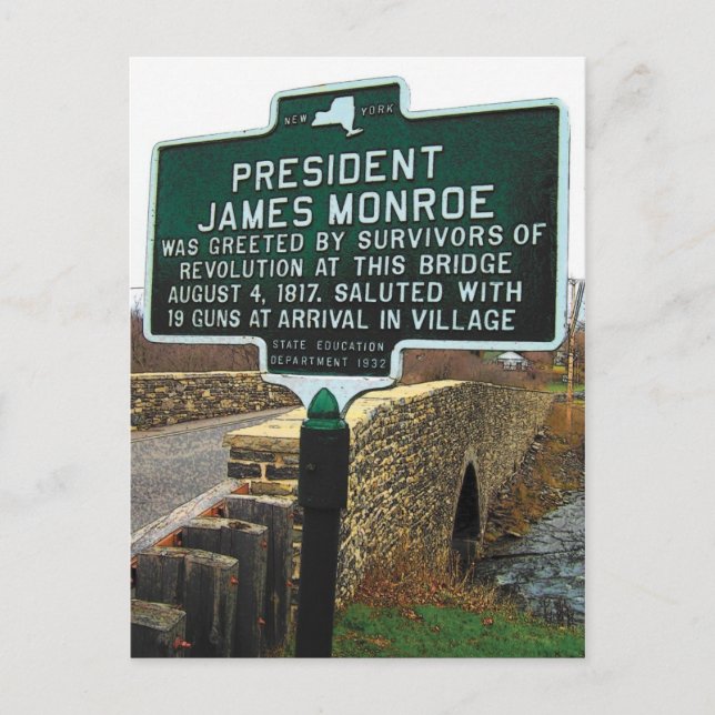 Carte Postale Pont de pierre du président James Monroe (Devant)