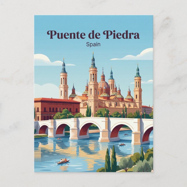Carte Postale Pont de Pierre Espagne (Devant)