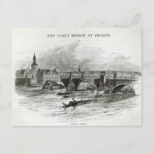 Carte Postale Pont de Prague, de 'Leisure Hour', 1891