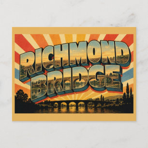 Carte Postale Pont de Richmond TAS Art de Voyage Vintage