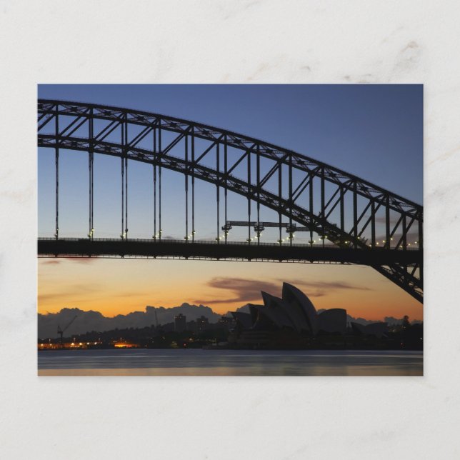 Carte Postale Pont de Sydney Harbour et Opéra de Sydney à 2 (Devant)