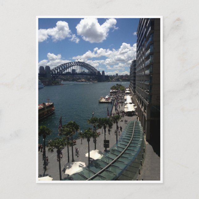 Carte Postale pont de sydney nuages (Devant)