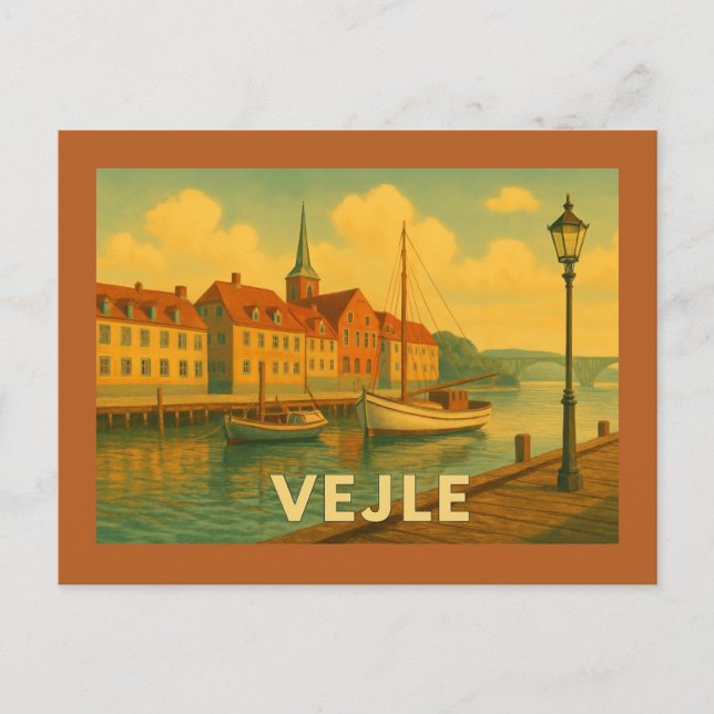 Carte Postale Pont de Vejle Danemark (Devant)