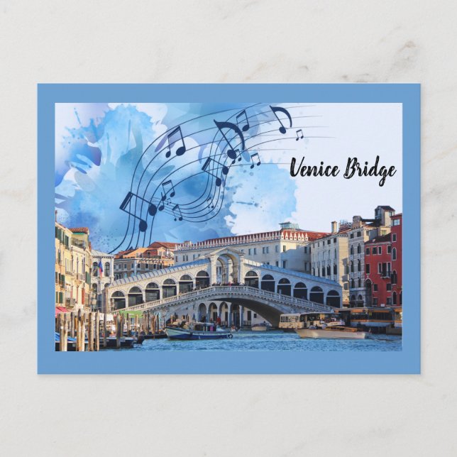 Carte Postale Pont De Venise À Rome (Devant)