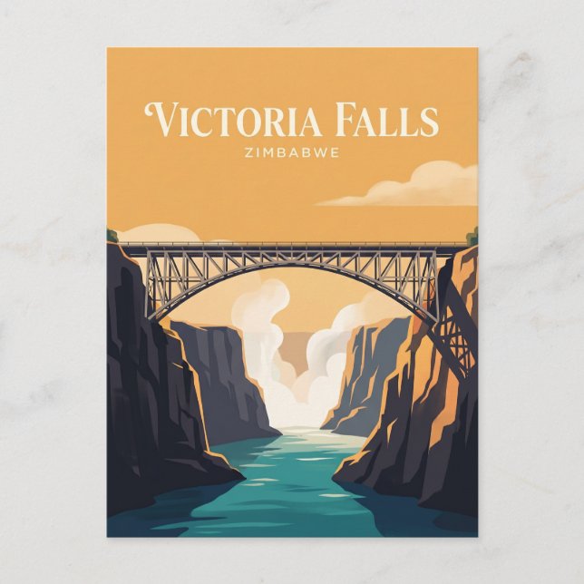 Carte Postale Pont de Victoria Falls Zimbabwe (Devant)