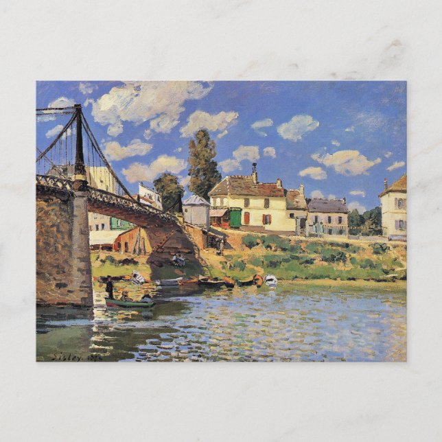 Carte Postale Pont de Villeneuve la Garenne (Devant)