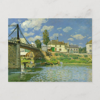 Carte Postale Pont de Villeneuve la Garenne ~ Alfred Sisley
