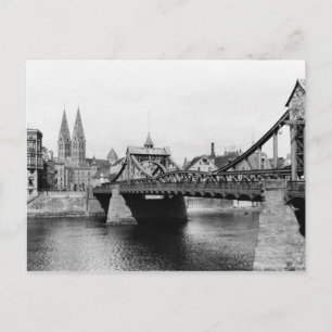 Carte Postale Pont de Weser, Brême, c.1910