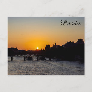 Carte Postale Pont des arts au coucher du soleil - Paris, France
