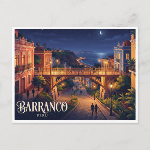 Carte Postale Pont des Soupirs de Barranco Lima Pérou