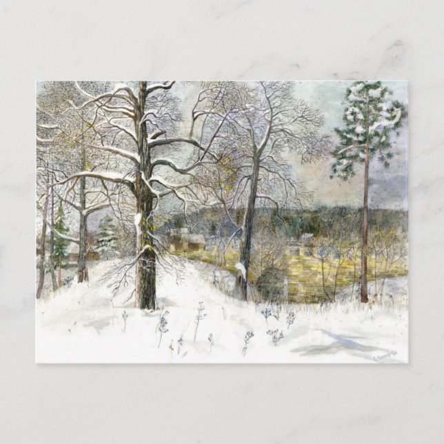 Carte Postale pont d'hiver (Devant)