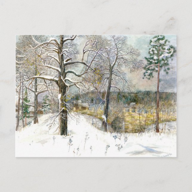 Carte Postale pont d'hiver (Devant)